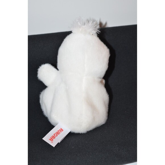 Aurora Mini White Palm Pals 5" Froyo Snowman Plush Beanie Lovey - Picture 6 of 6